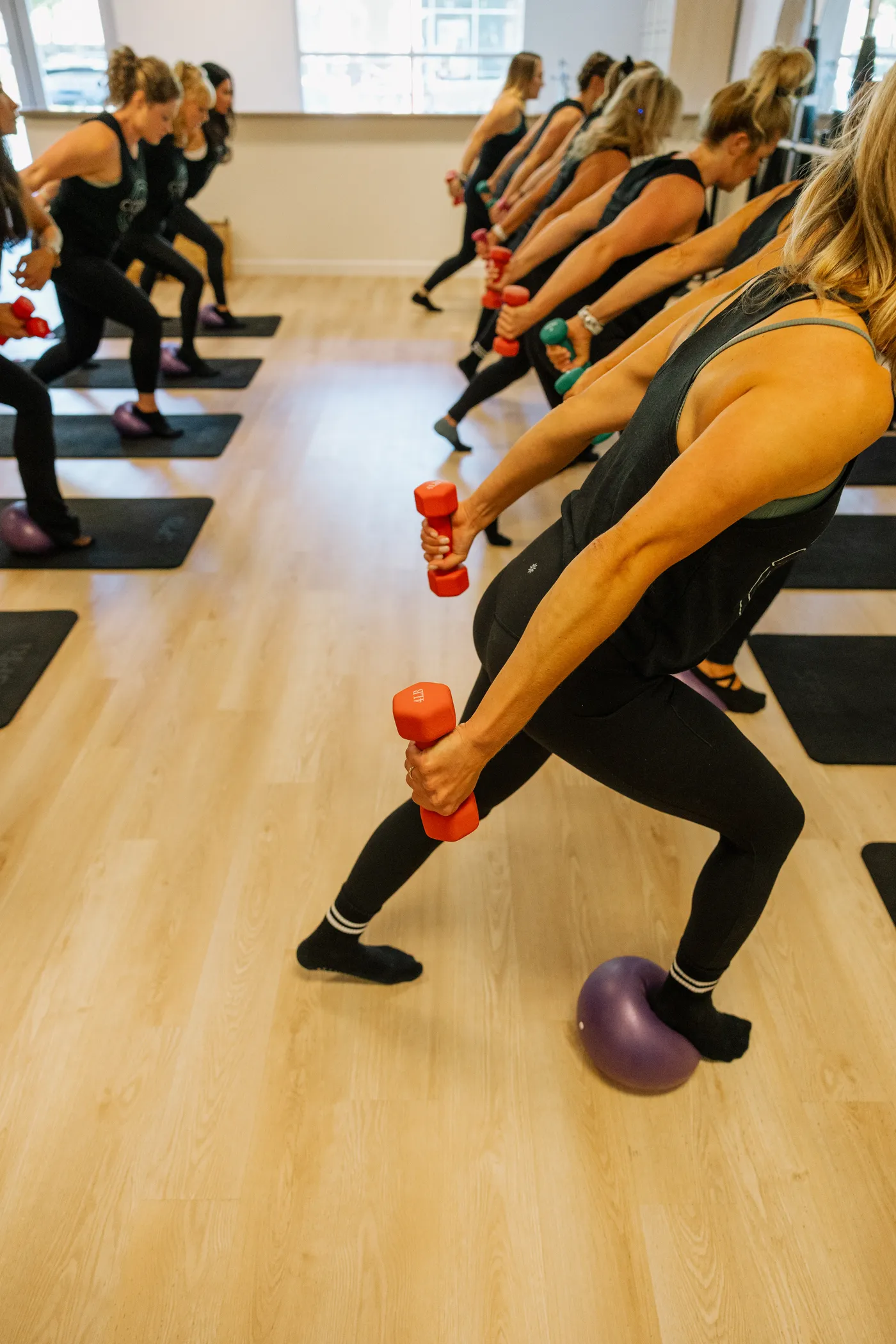 Sculpt class at Copas Crew Fitness — full body strength training with weights